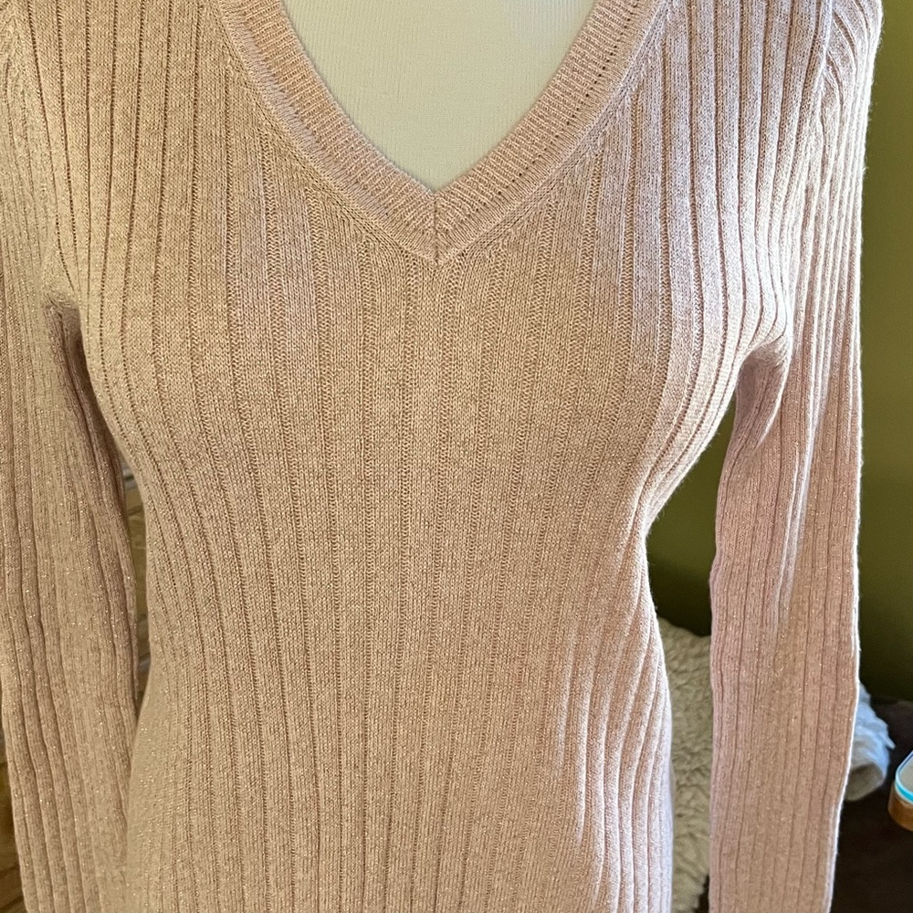 Tommy Hilfiger Women's V-Neck Sweater - Light Pink